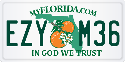 FL license plate EZYM36