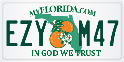 FL license plate EZYM47