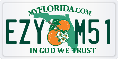 FL license plate EZYM51