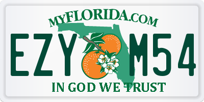 FL license plate EZYM54