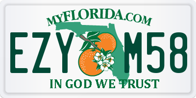 FL license plate EZYM58