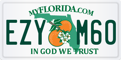 FL license plate EZYM60