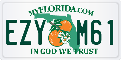 FL license plate EZYM61