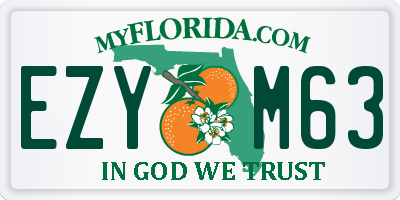 FL license plate EZYM63