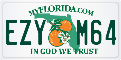 FL license plate EZYM64