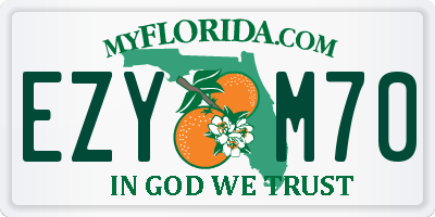 FL license plate EZYM70