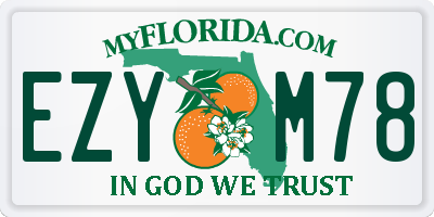 FL license plate EZYM78