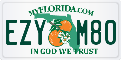 FL license plate EZYM80