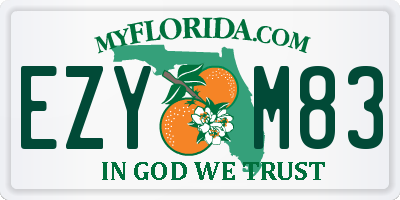 FL license plate EZYM83