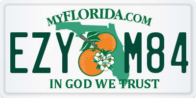 FL license plate EZYM84