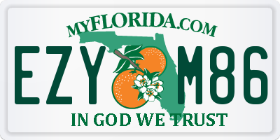 FL license plate EZYM86