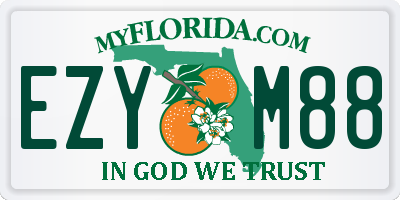 FL license plate EZYM88