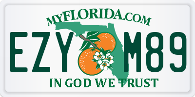 FL license plate EZYM89