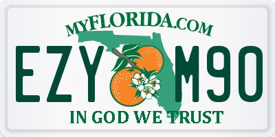 FL license plate EZYM90