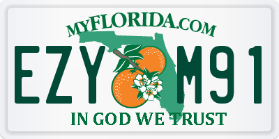 FL license plate EZYM91