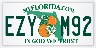 FL license plate EZYM92