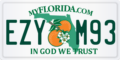 FL license plate EZYM93