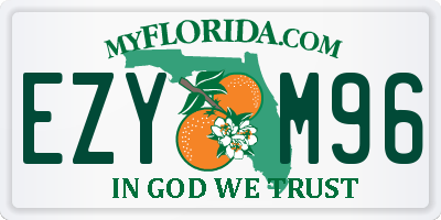 FL license plate EZYM96