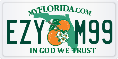 FL license plate EZYM99