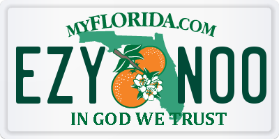 FL license plate EZYN00