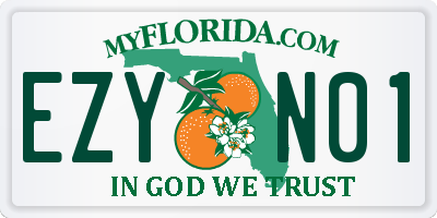 FL license plate EZYN01