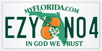 FL license plate EZYN04