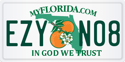 FL license plate EZYN08