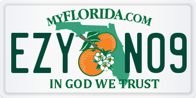 FL license plate EZYN09