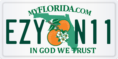 FL license plate EZYN11