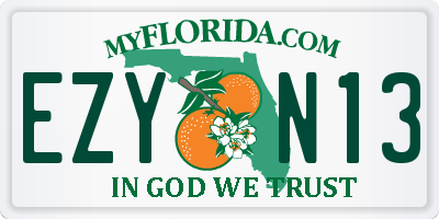 FL license plate EZYN13