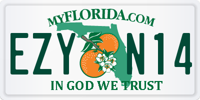 FL license plate EZYN14