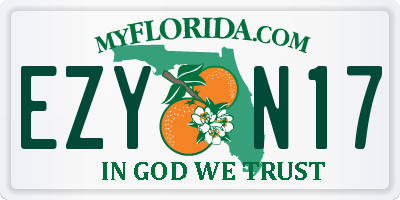 FL license plate EZYN17