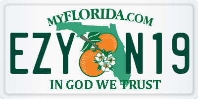 FL license plate EZYN19