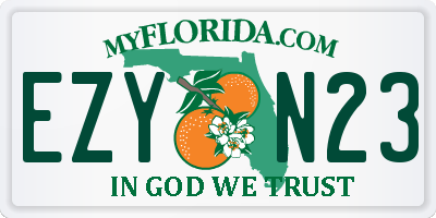 FL license plate EZYN23