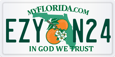 FL license plate EZYN24