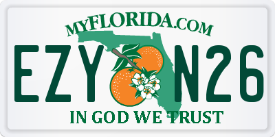 FL license plate EZYN26