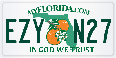 FL license plate EZYN27