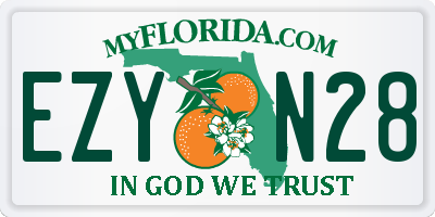 FL license plate EZYN28