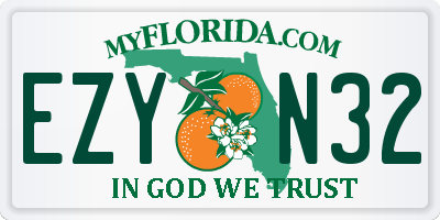 FL license plate EZYN32