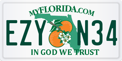 FL license plate EZYN34