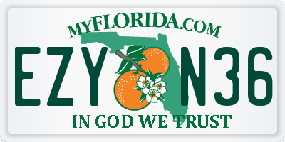 FL license plate EZYN36