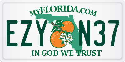 FL license plate EZYN37