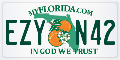 FL license plate EZYN42