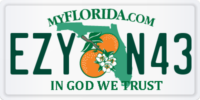 FL license plate EZYN43