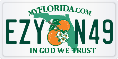 FL license plate EZYN49