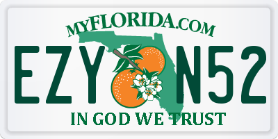 FL license plate EZYN52