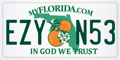 FL license plate EZYN53