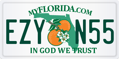 FL license plate EZYN55