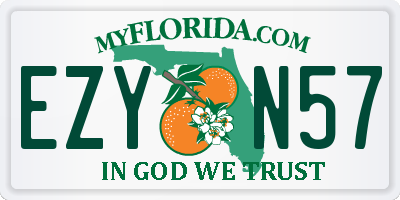 FL license plate EZYN57