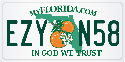 FL license plate EZYN58